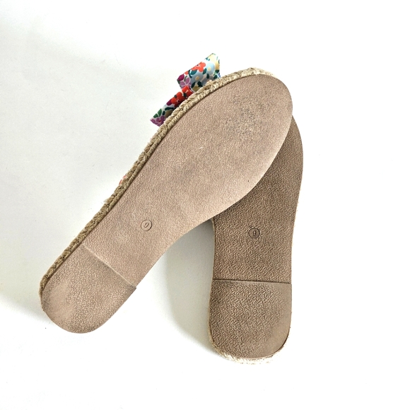 Fashion Serra Women's Sz 9 Colorful Floral Bow Slip On Espadrilles Jute Midsole - Picture 11 of 13